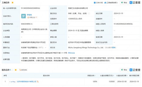 字節(jié)跳動(dòng)15億元在蕪湖成立科技公司，聚焦信息技術(shù)咨詢(xún)服務(wù)